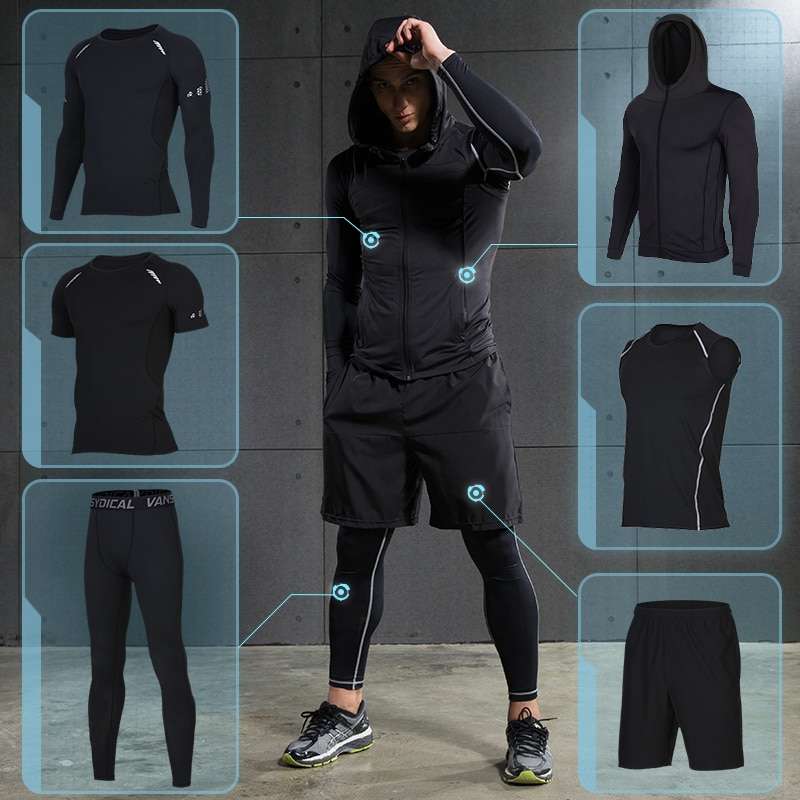 GYM Tights Sports Men s Compression Sportswear Suits training Clothes Suits workout jogging Sports clothing Tracksuit