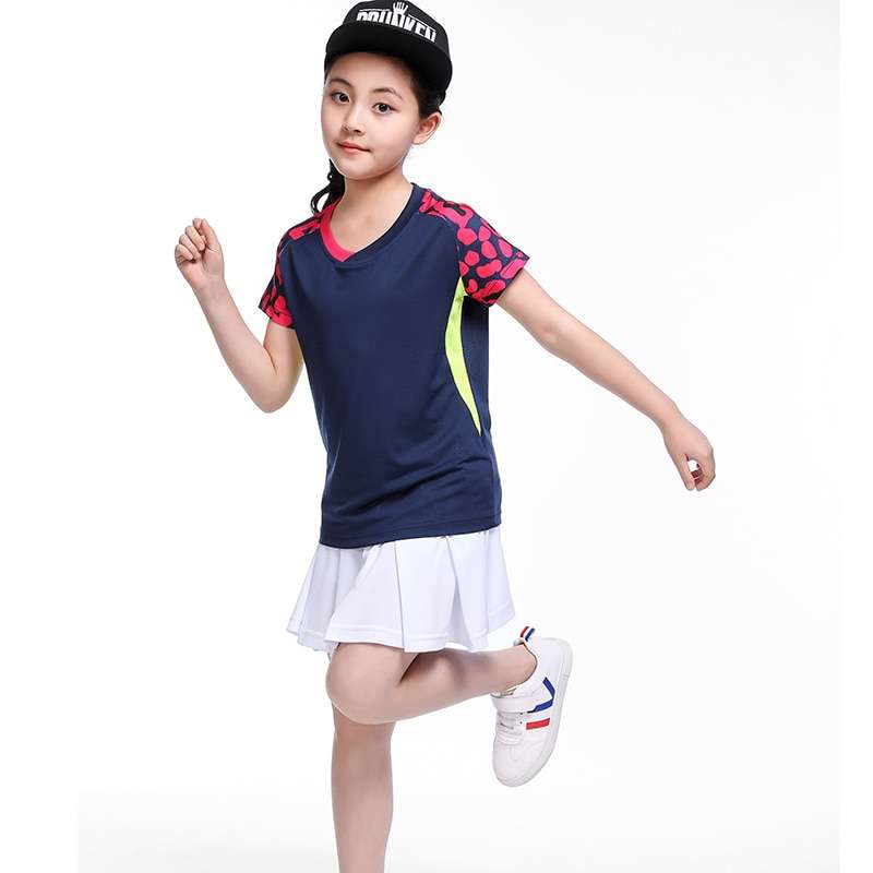Children Badminton clothes Girl tracksuit Sports children table tennis clothes girl Wicking Tennis skirt clothes 5060