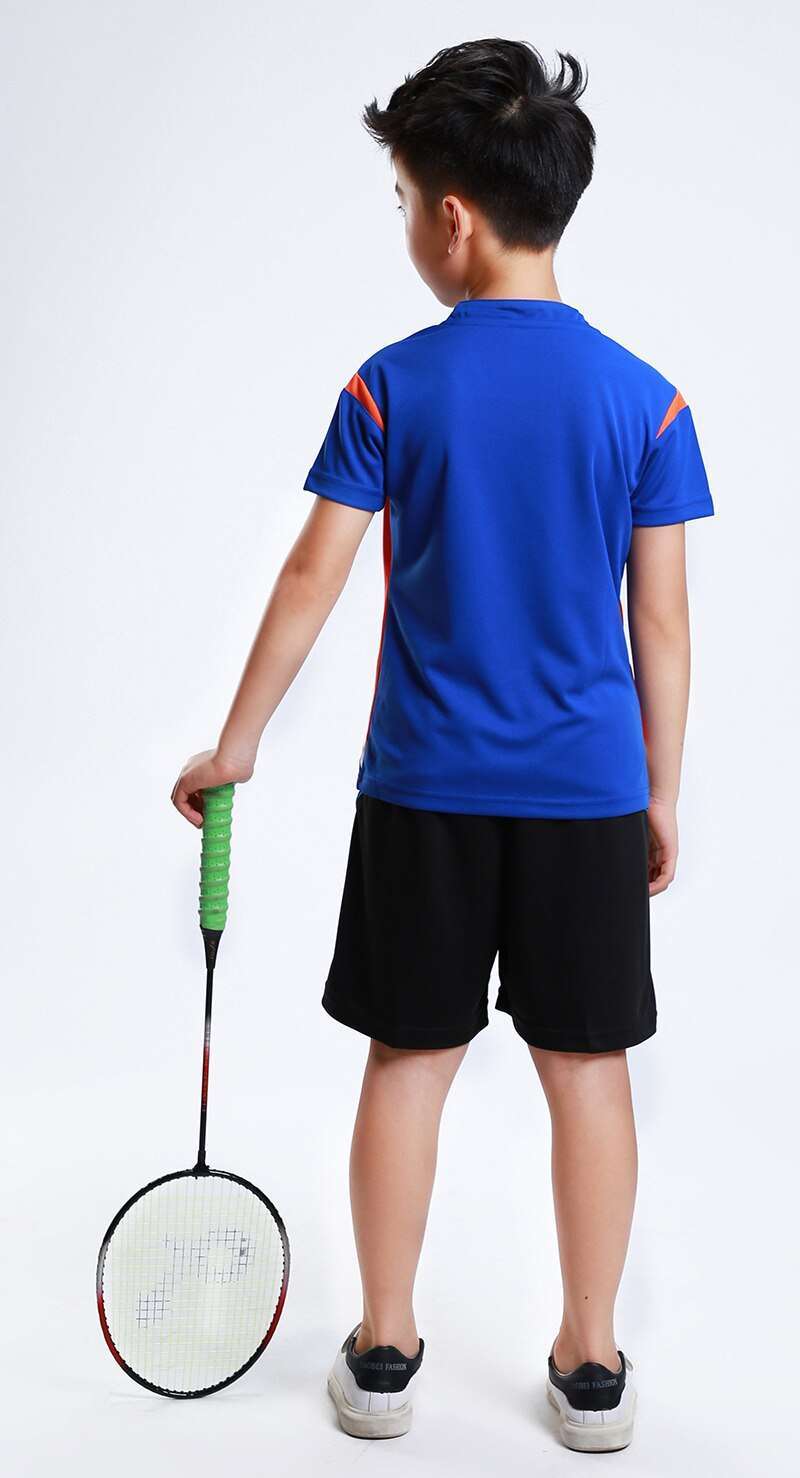 Free Print Children Badminton clothes Boy Girl sports Tennis tracksuit kids Badminton set Child Tennis suit 2