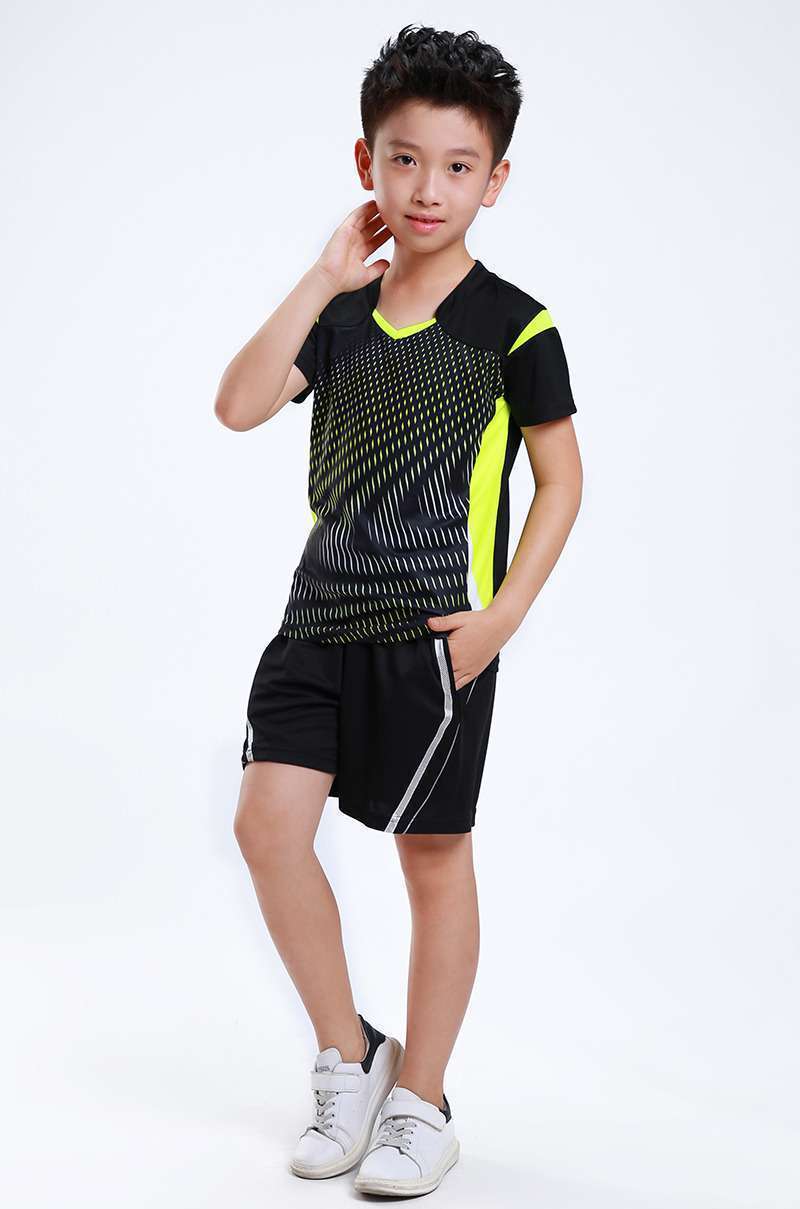 Free Print Children Badminton clothes Boy Girl sports Tennis tracksuit kids Badminton set Child Tennis suit 3