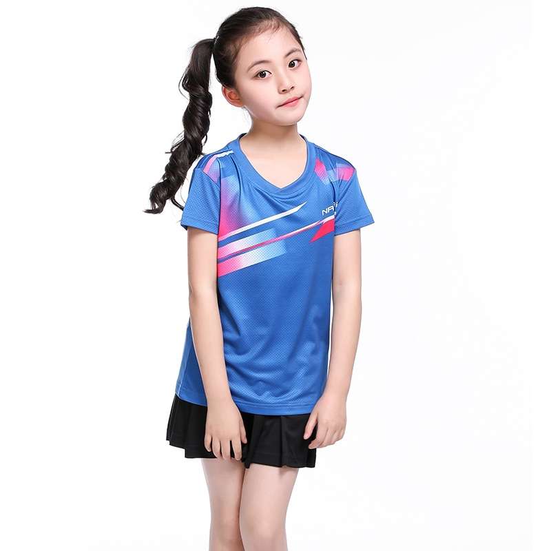 Free print name Children Badminton clothes Girl tracksuit Sports children table tennis clothes girl Tennis clothes 7