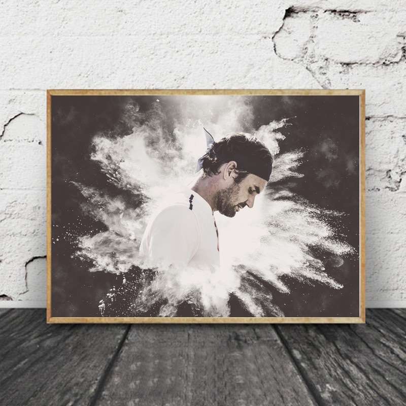 Roger Federer Tennis Star Canvas Posters Painting Wall Art Decorative Home Decor