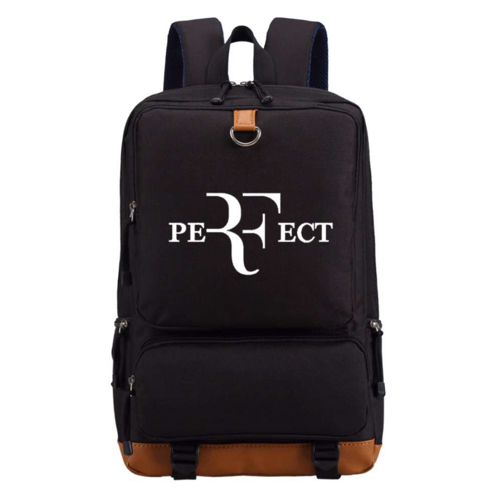 Roger Federer RF Backpack Shoulder Travel School Bag Bookbag for teenagers Casua