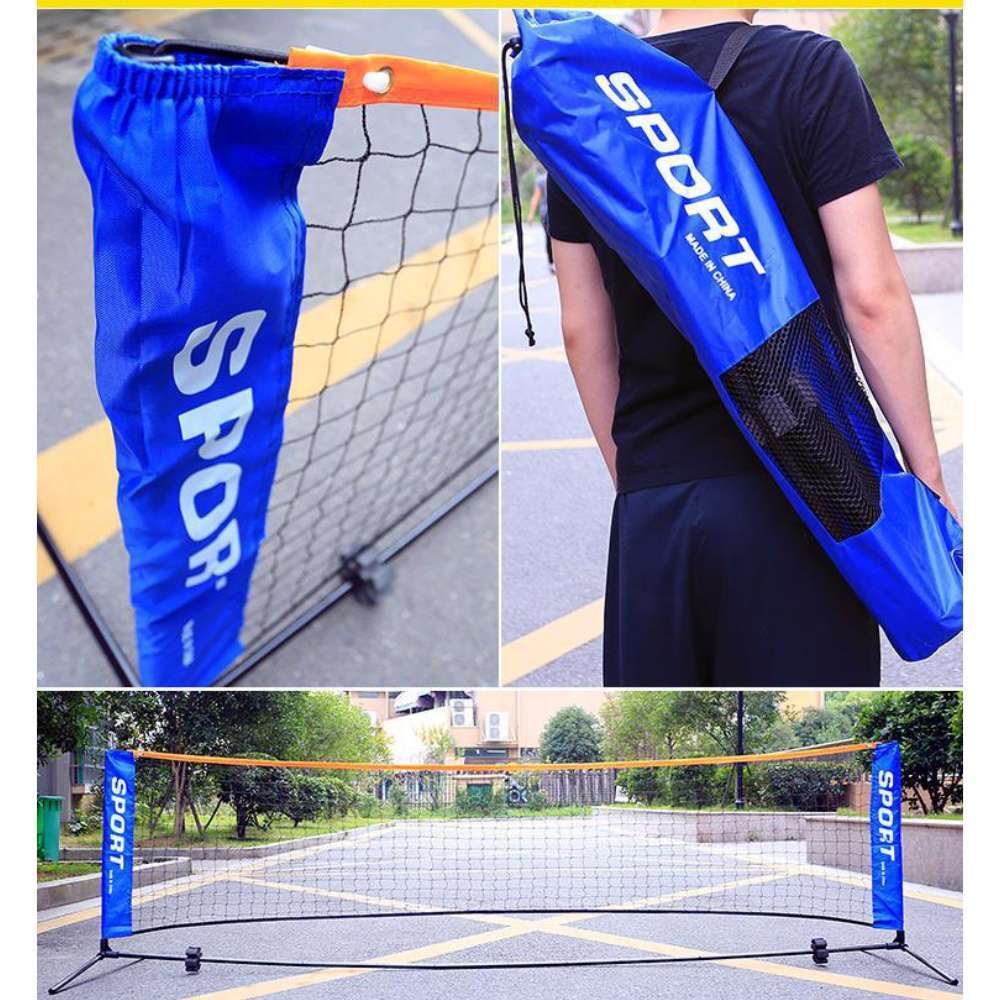 Portable Mini Tennis Nets + Brackets + Storage Bag