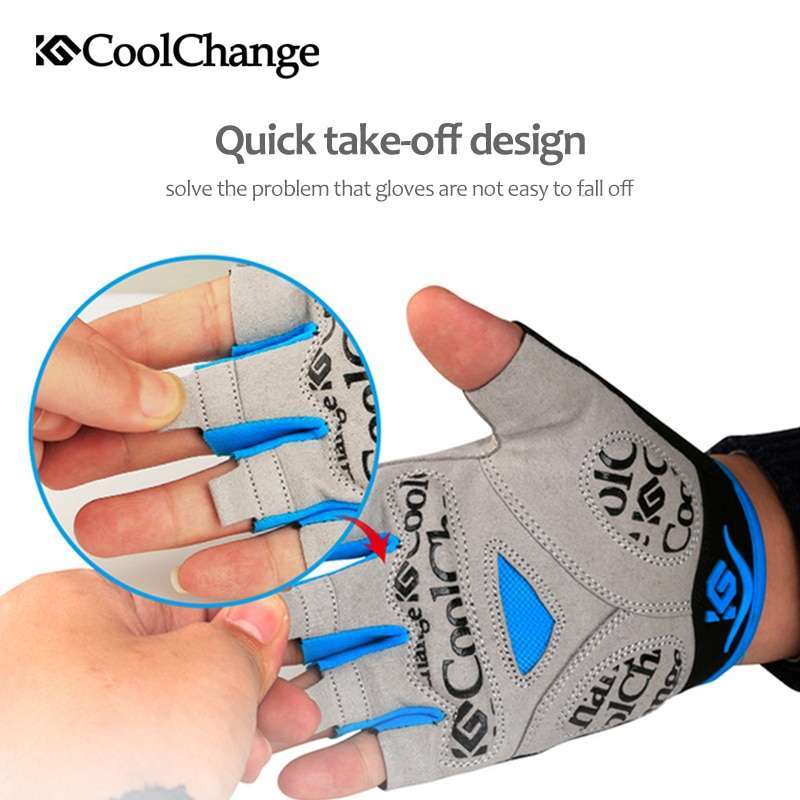 CoolChange Cycling Gloves Half Finger Mens Women s Summer Sports Shockproof Bike Gloves GEL MTB Bicycle 1