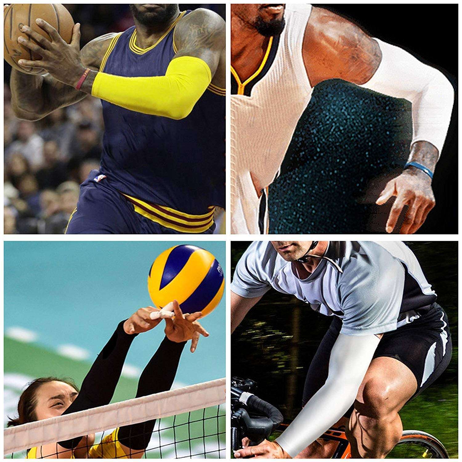WorthWhile Sports Arm Compression Sleeve Basketball Cycling Arm Warmer Summer Running UV Protection Volleyball Sunscreen Bands 4
