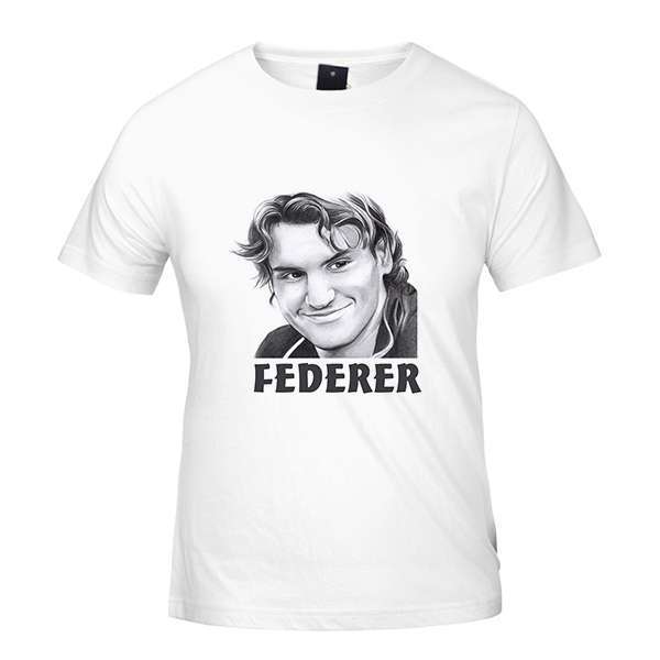Roger Federer Pencil Art T-Shirt