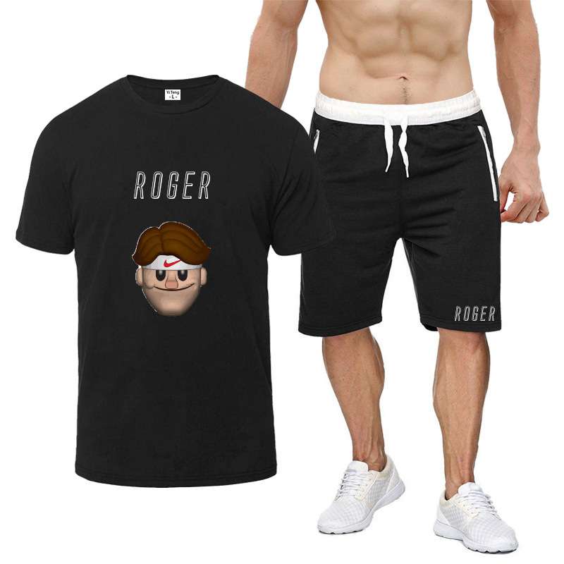 Roger Emoji t shirts Shorts Summer Sets