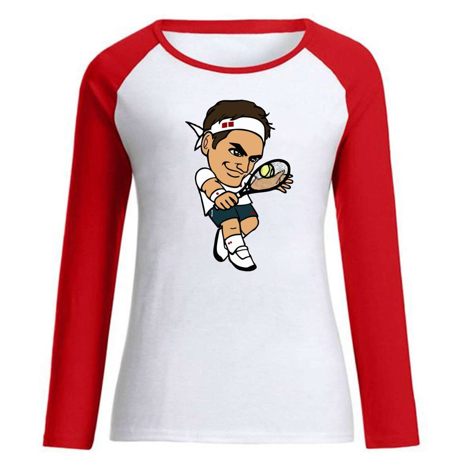 Roger Federer Cartoon Autumn Long Sleeve Shirts