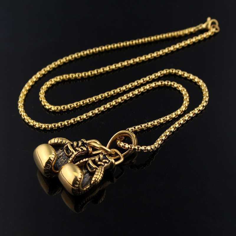 Alloy Boxing Gloves Pendant Necklaces