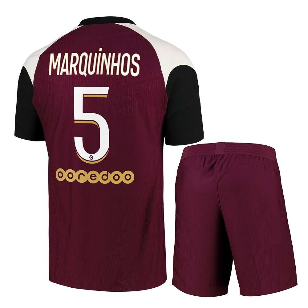 PSG Marquinhos Men's Soccer Jerseys Shorts Sets