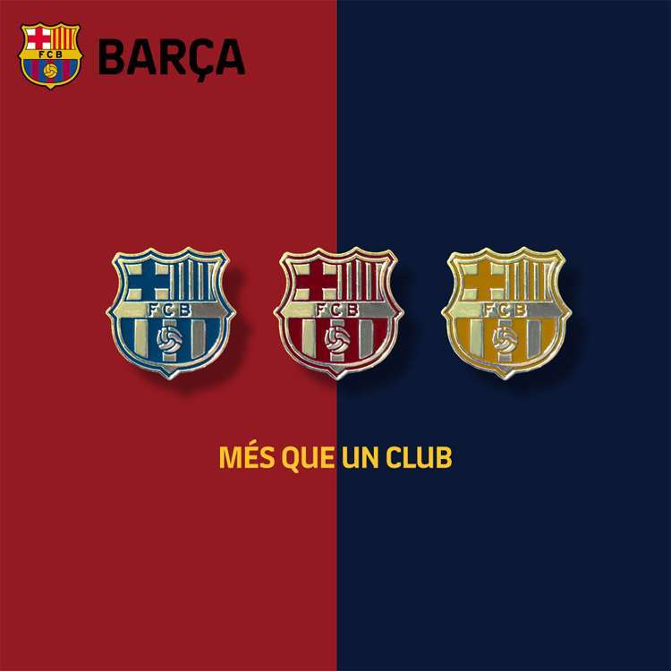FC Barcelona Metal Brooches