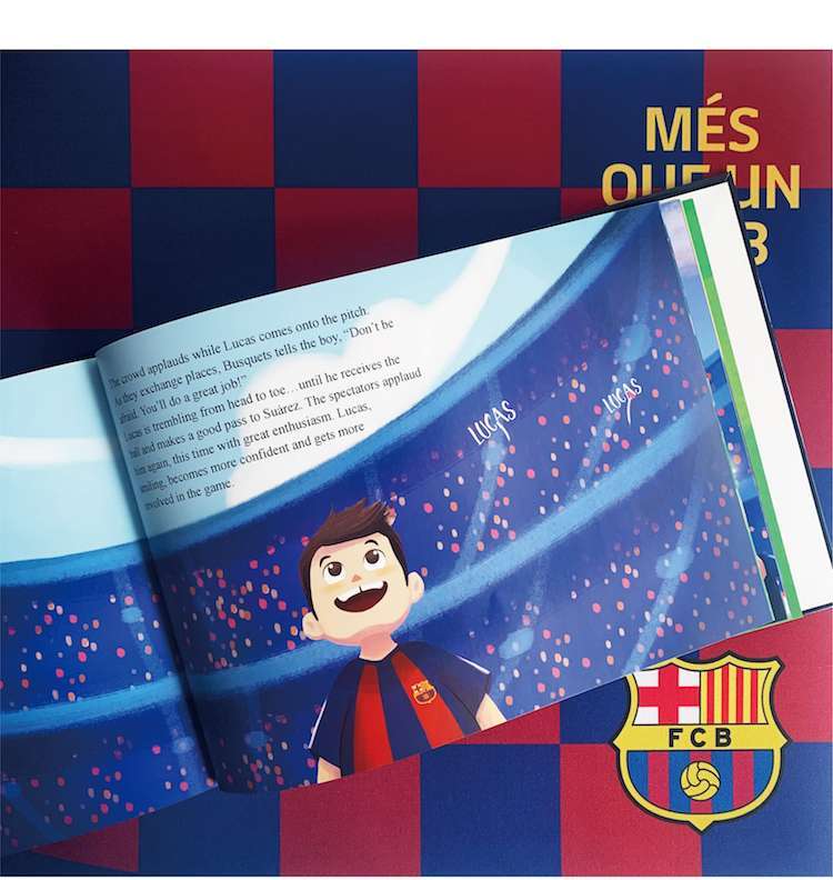 Barça Children’s Cartoon Picture Book With Custom Name
