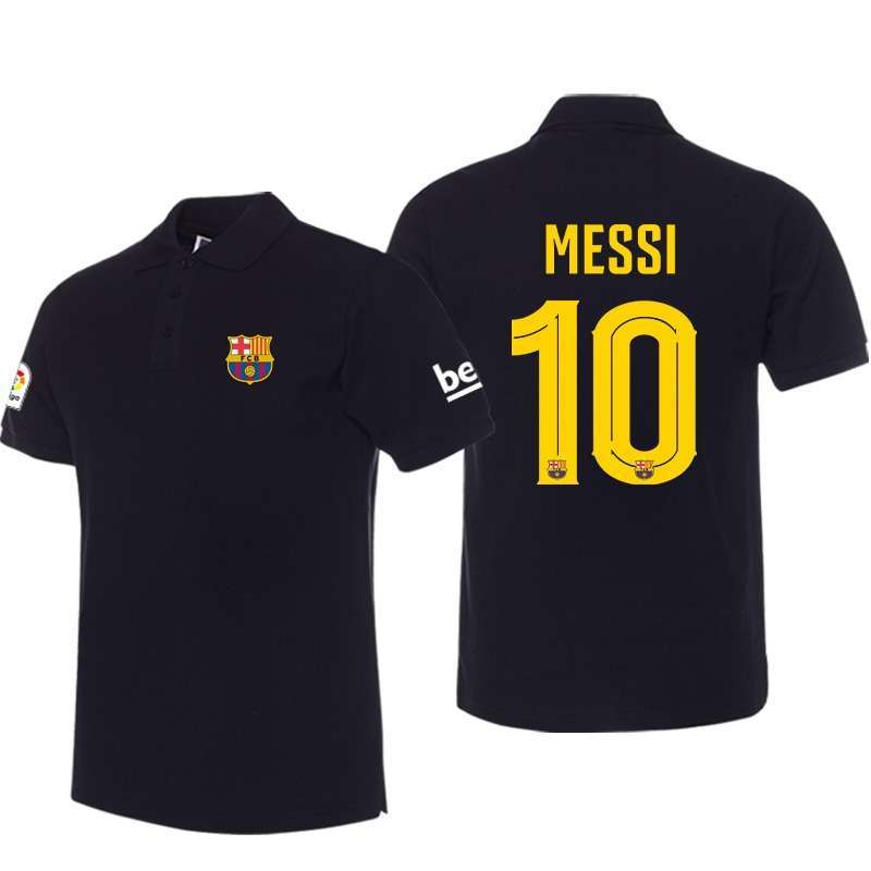 Barcelona Team Uniform Messi Short sleeve POLO Shirts