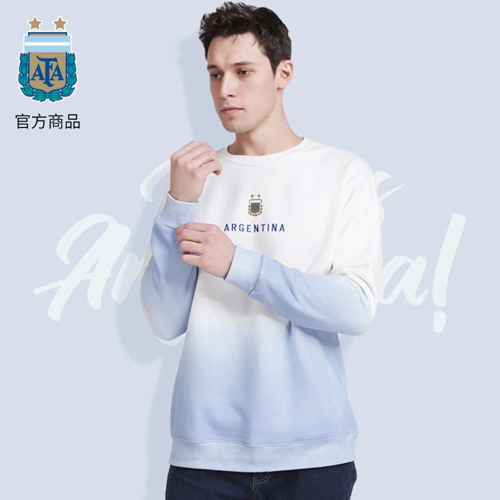 Argentina National Team Tie-dye Cotton Pullover Sweater