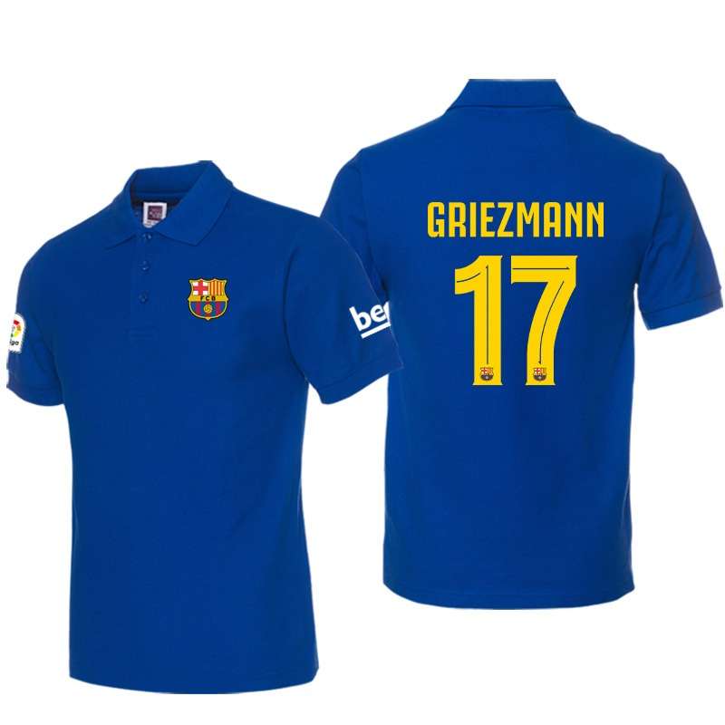 Barcelona Team Uniform Antoine Griezmann Short sleeve POLO Shirts