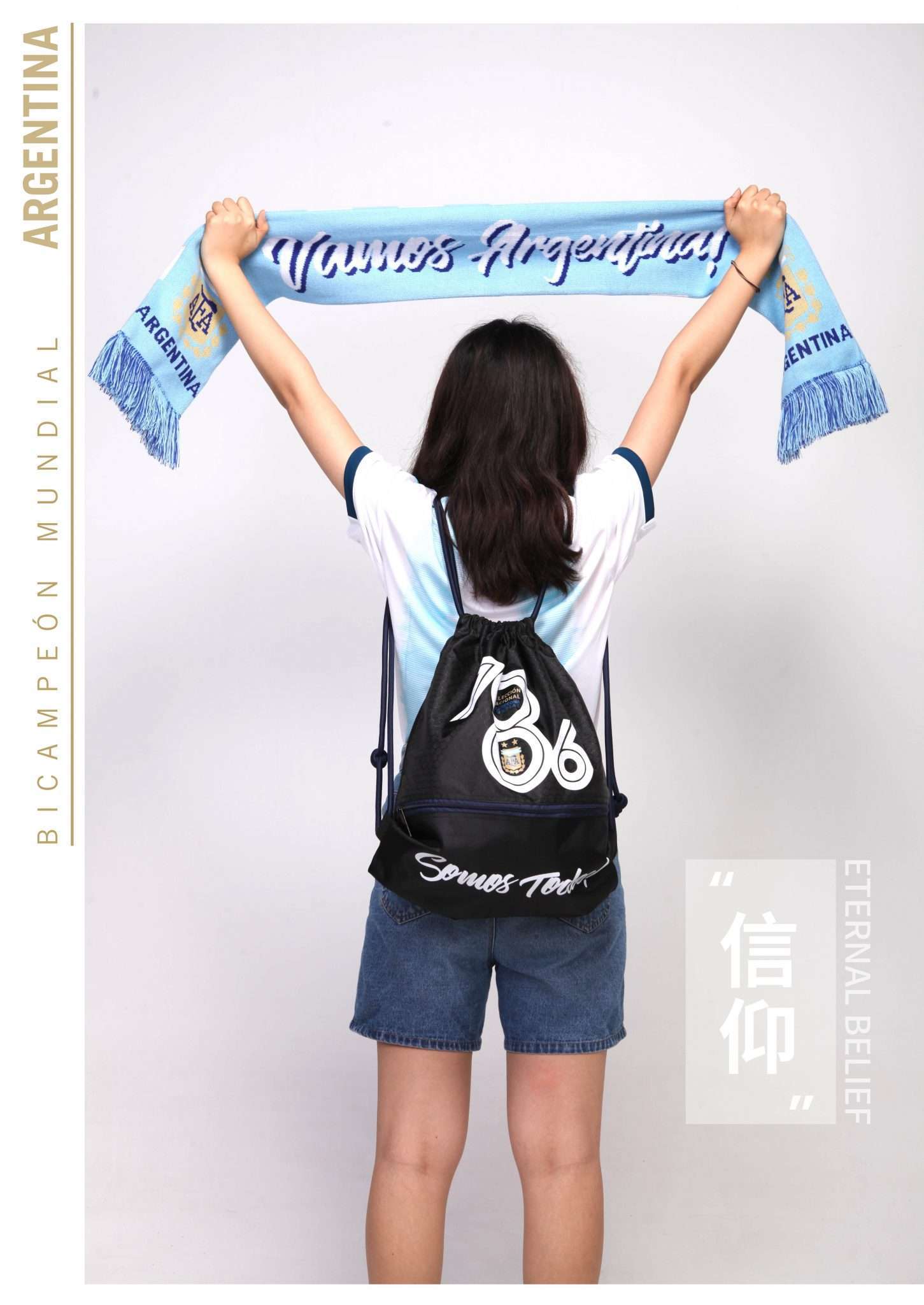 Argentina National Team Official Double-sided Cheering Scarf