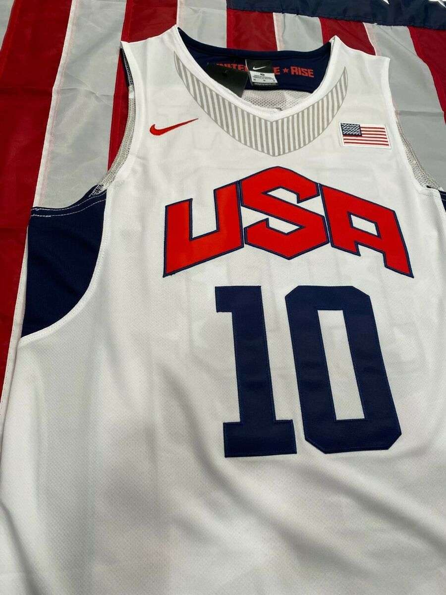 KOBE BRYANT USA Olympic Dream Team #10 Basketball Jersey White NEW!