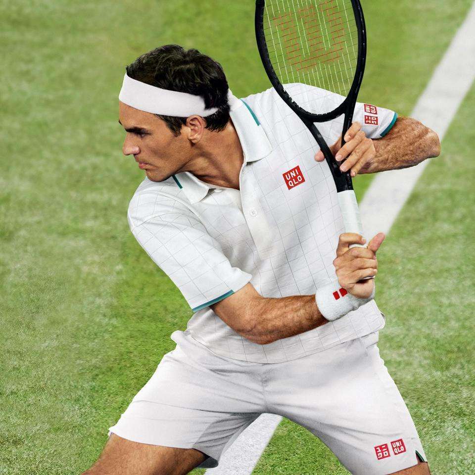 Roger Federer 2021 Uniqlo Wimbledon TShirt Shorts Outfit