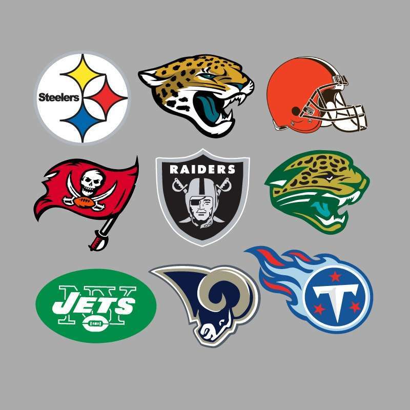 NFL American Football Teams 32 Pcs Set PVC Stickers