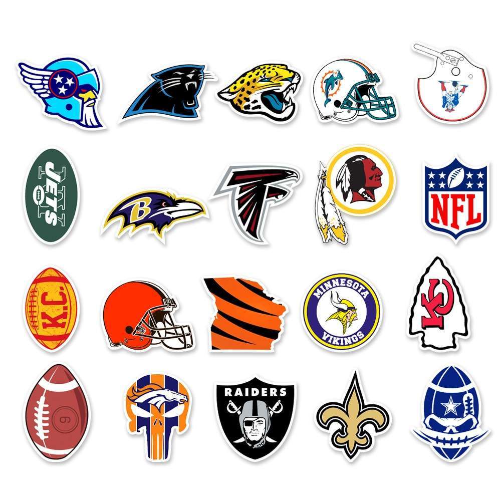 NFL American Football Teams 50 Pcs Set PVC Stickers