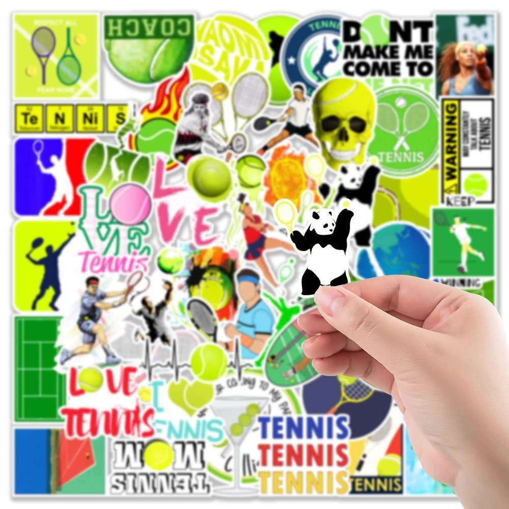 Tennis 50 Pcs Set PVC Stickers