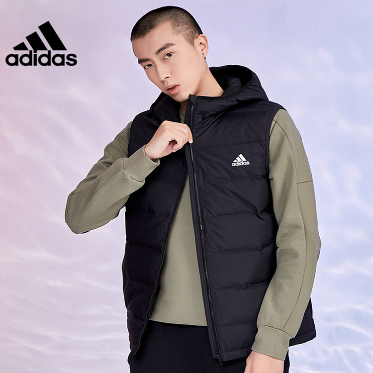 Adidas Mens casual Hooded Down Vest