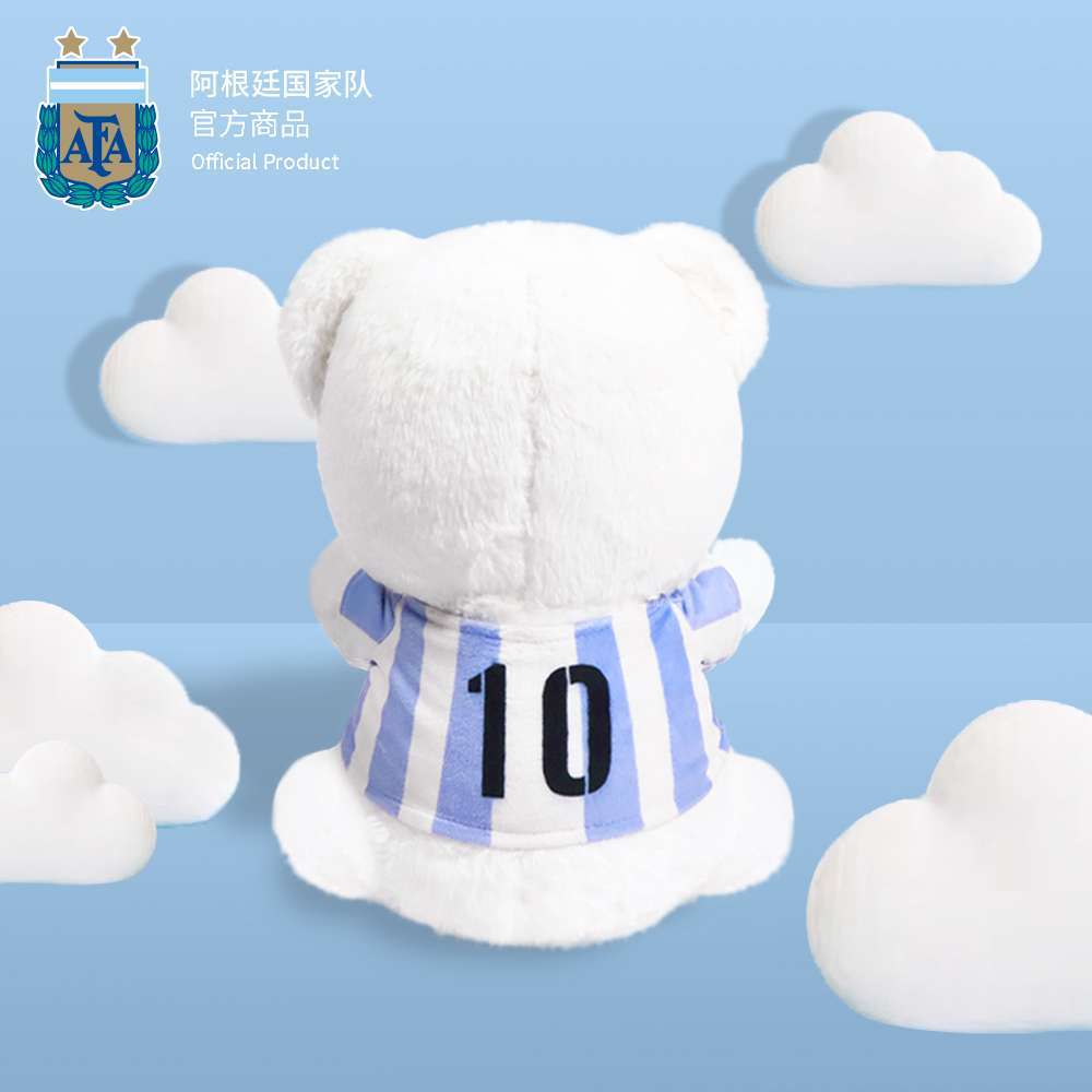 Argentina National Team Official AFA N10 Messi Jersey Bear Plush Doll