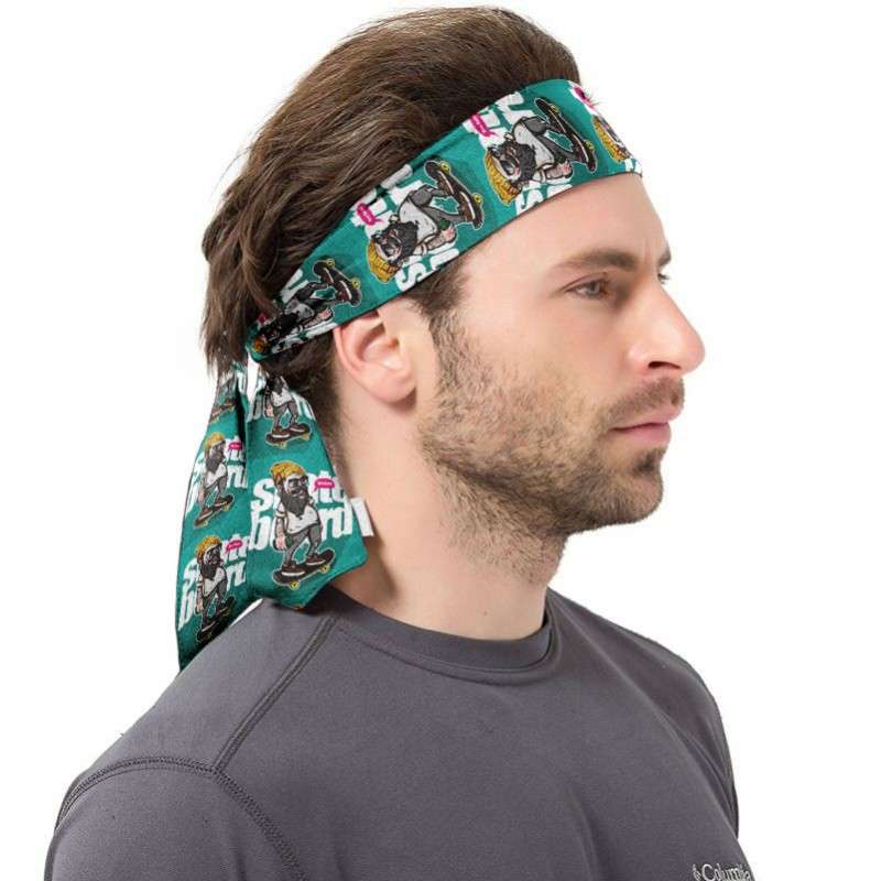 Men Cartoon Printed Sports Head Band Fitness Workout Yoga Tennis Headband for Female Cycling Running Compression 1