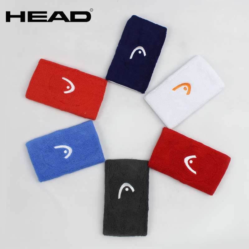 0 6cm Thickness HEAD Tennis Squash Sports Bracer 5in Long Wristband Basketball Gym Fitness Cotton HEAD 3