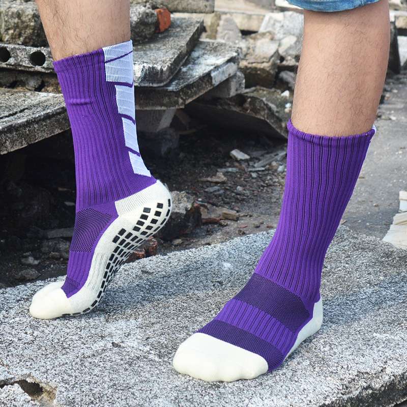 2019 Sports Socks Anti Slip Football Socks Thickened Breathable Football Socks Men Women Running Cycling Hiking 3
