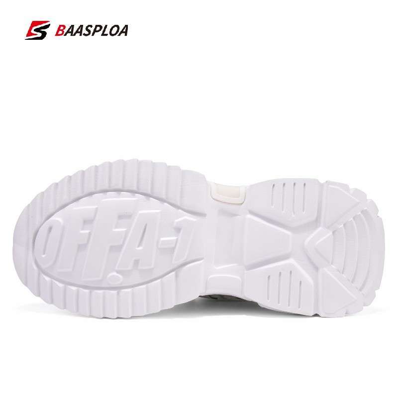 Baasploa 2021 New WomenThick Bottom Running Shoes Fashion Leather Comfortable Sneakers Outdoor Female Travel Walking Shoes 2