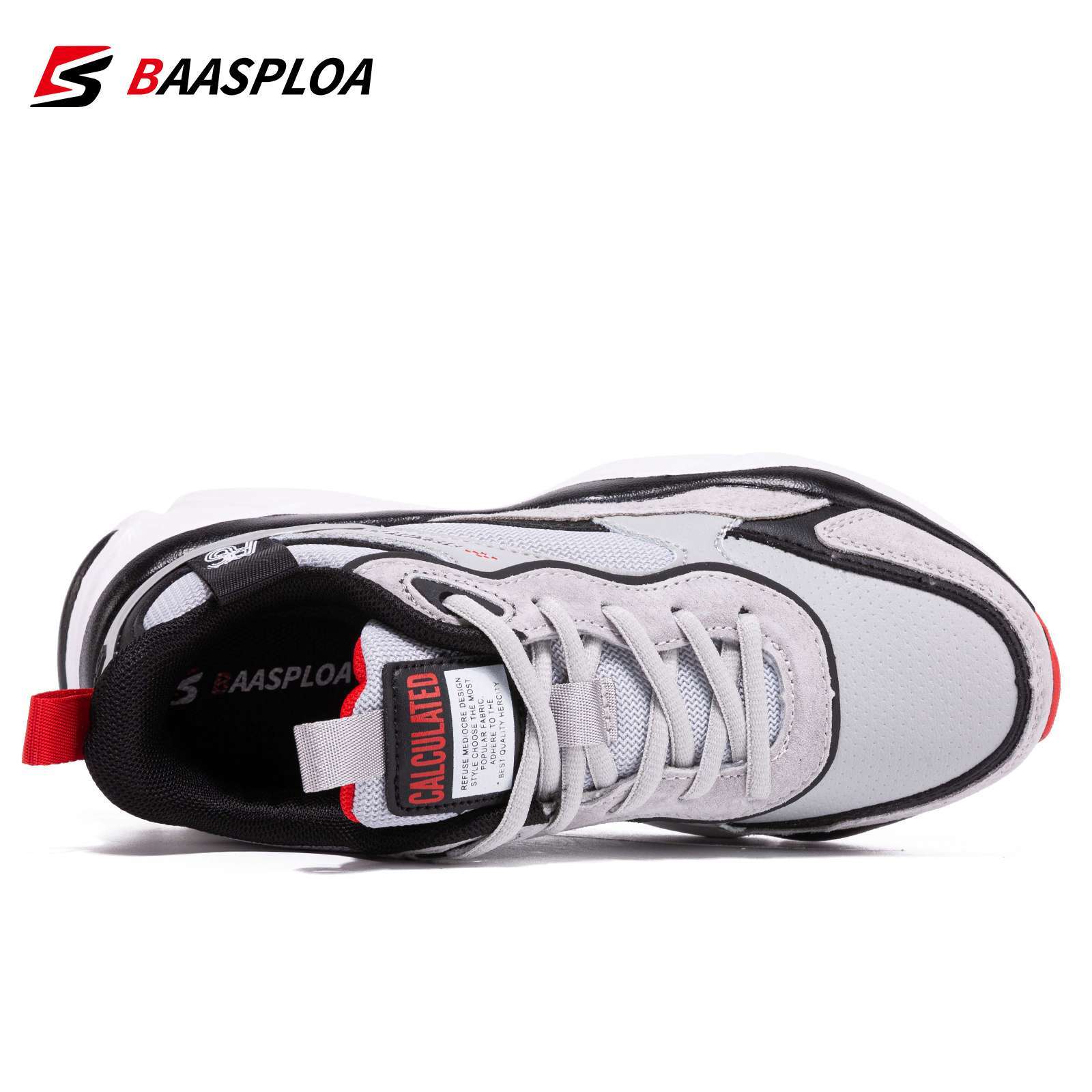 Baasploa New Fashion Women s Walking Shoes Lightweight Sports Shoes Non slip Leather Comfortable Female Sneakers 2