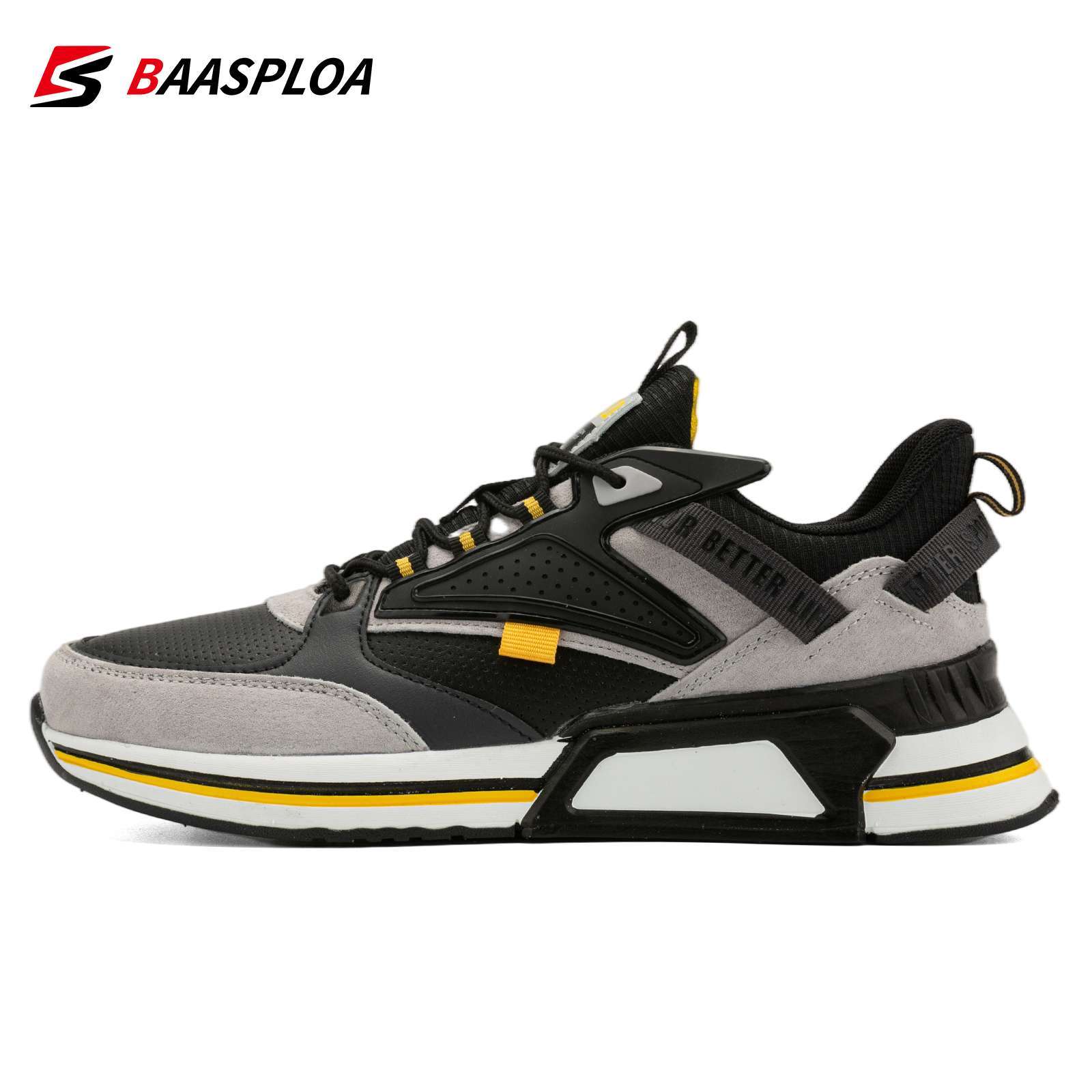 Baasploa New Men Shoes Comfortable Walking Shoes High Quality Fashion Men Sneakers Non slip Breathable Male 3