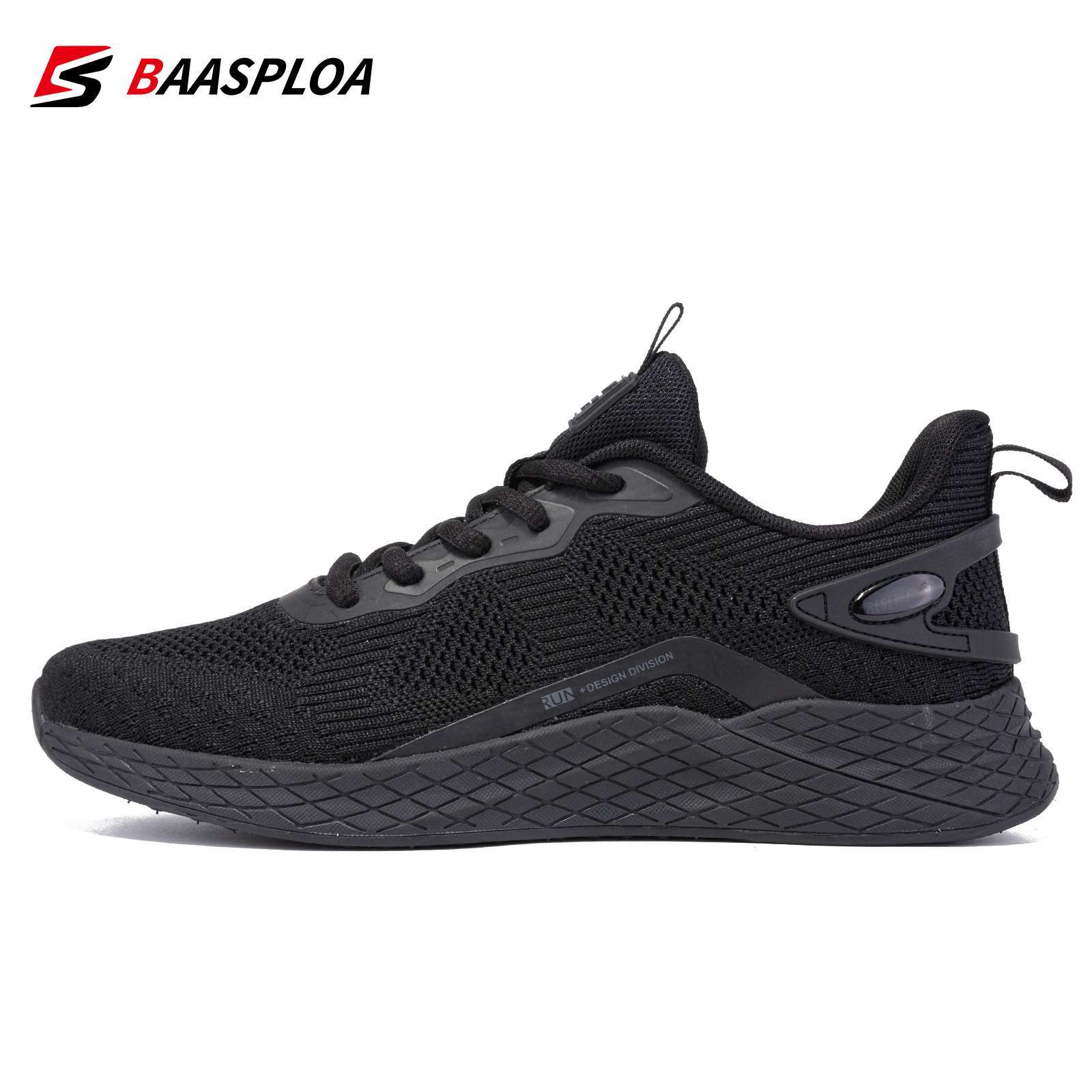 Baasploa Sneakers New Fashion Men Sneakers Breathable Walking Shoes Comfortable Anti Slip Shock Absorbing Knit Male 2