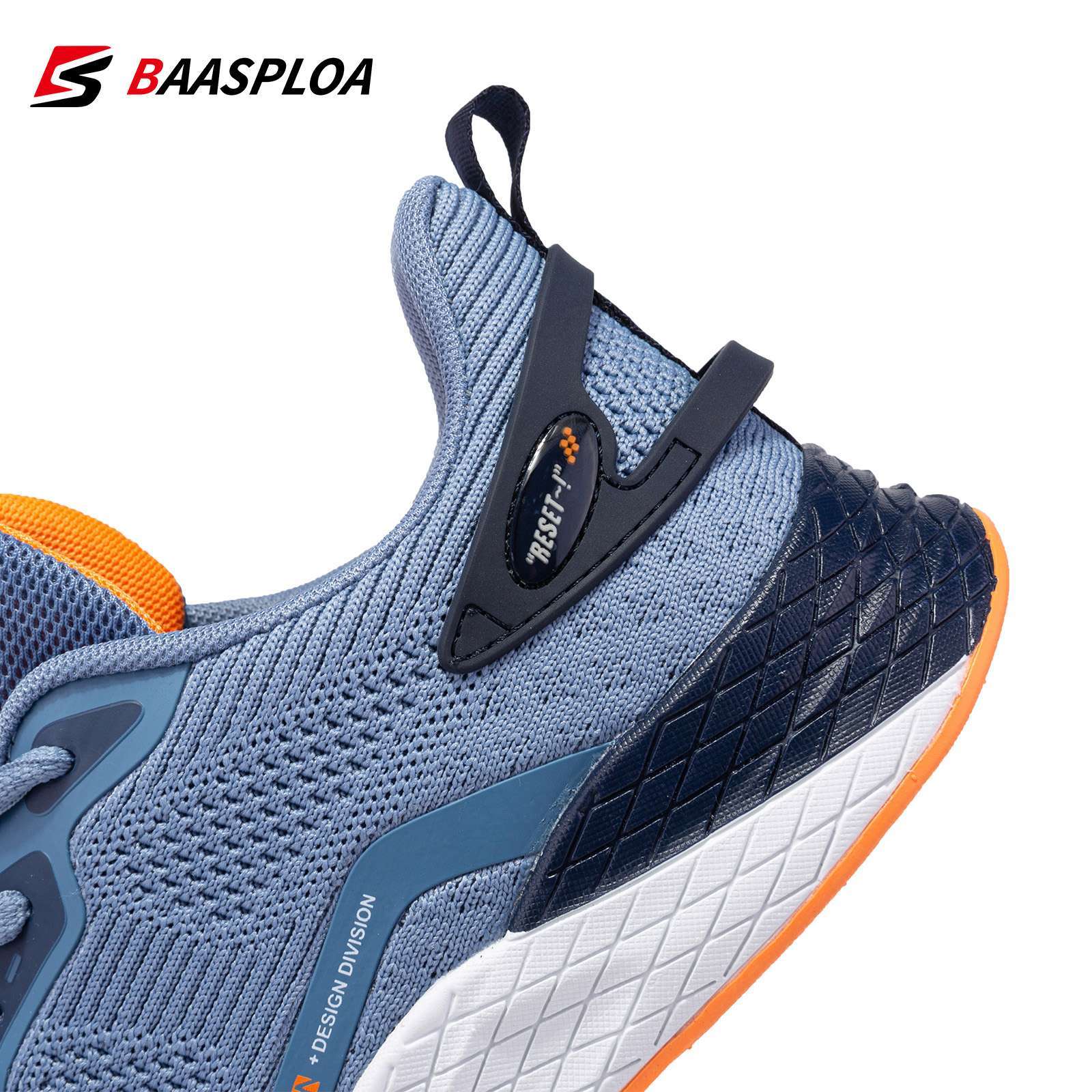 Baasploa Sneakers New Fashion Men Sneakers Breathable Walking Shoes Comfortable Anti Slip Shock Absorbing Knit Male 4
