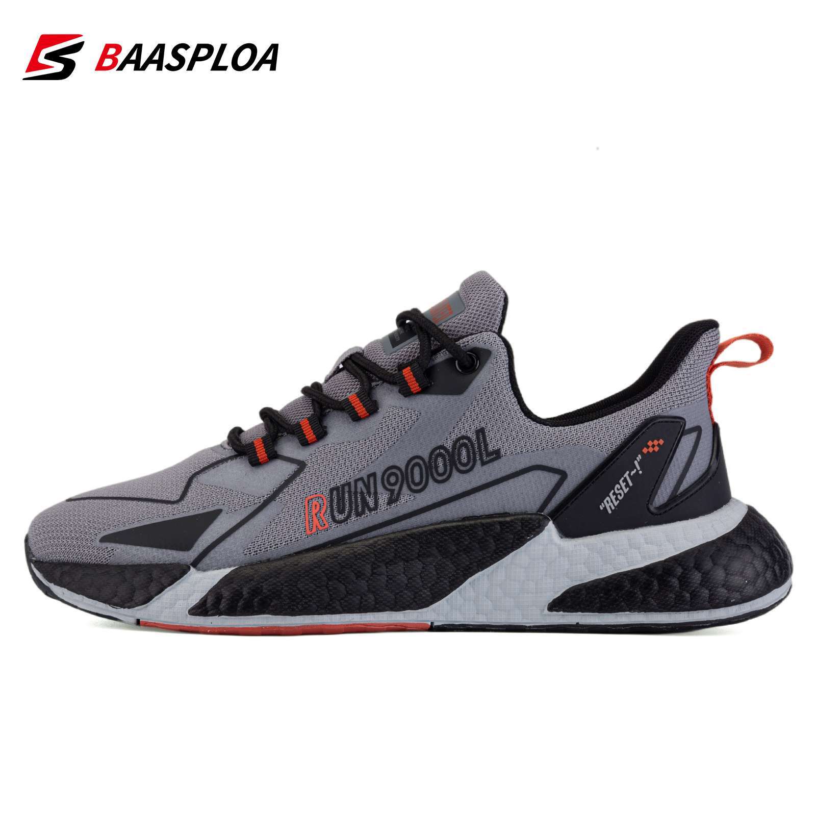 Baasploa Spring Men Sneaker Shoe Fashion Casual Shoes Mesh Sneakers Breathable Male Walking Shoes Lace Up
