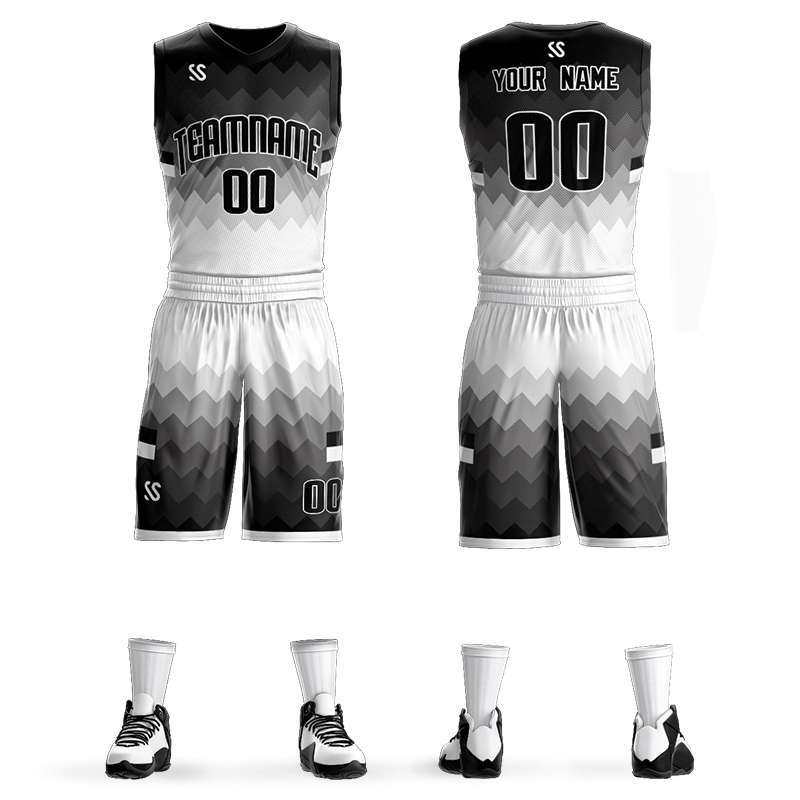 Basketball Jersey Suit Custom Design Printing Team Name Number Logo Full Sublimation Quick Drying Basketball Shirt