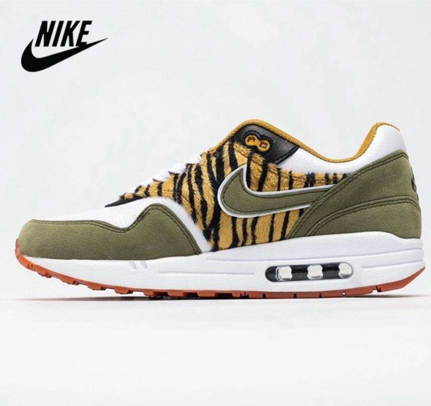 Cassic Retro Nike Air Max 1 Men Shoes Leopard Air Cushion Wild Jogging Shoes Unisex Air