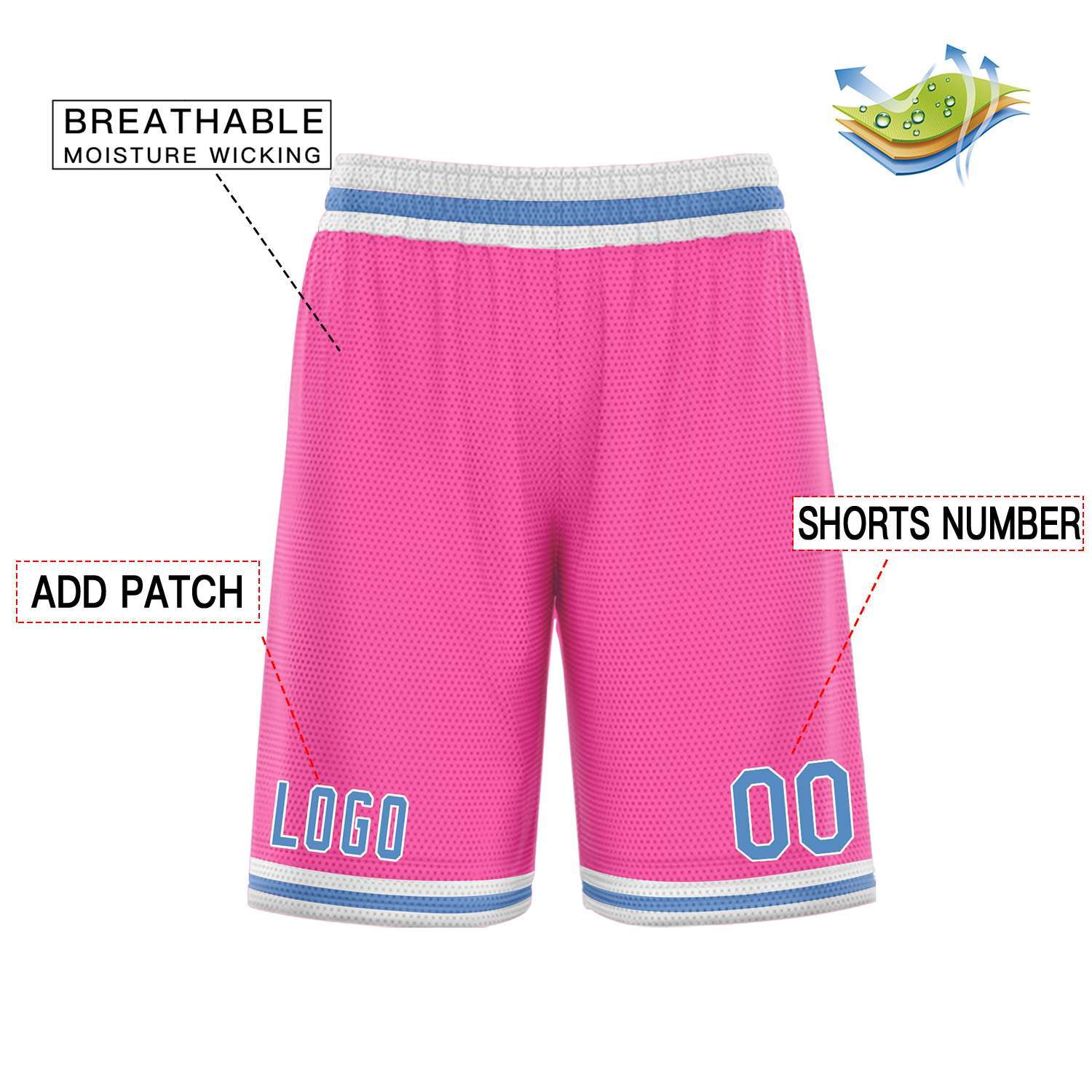 Custom Name Number Team Personalized Street Couple Shorts Women Men Sportwear Hip Pop Orange Pink Green 1