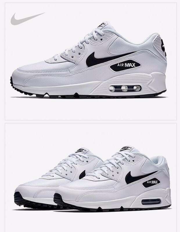 Durable NIKE AIR MAX 90 ESSENTIAL Men's Running Shoes Sport Outdoor Sneakers Comfortable Breathable 325213-131 Nike Shoes Max