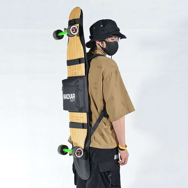 Longboard Skateboard Backpack Adjustable Double Shoulder Surfing Bag Backpack Skating Accessories Durable Long Board Backpack