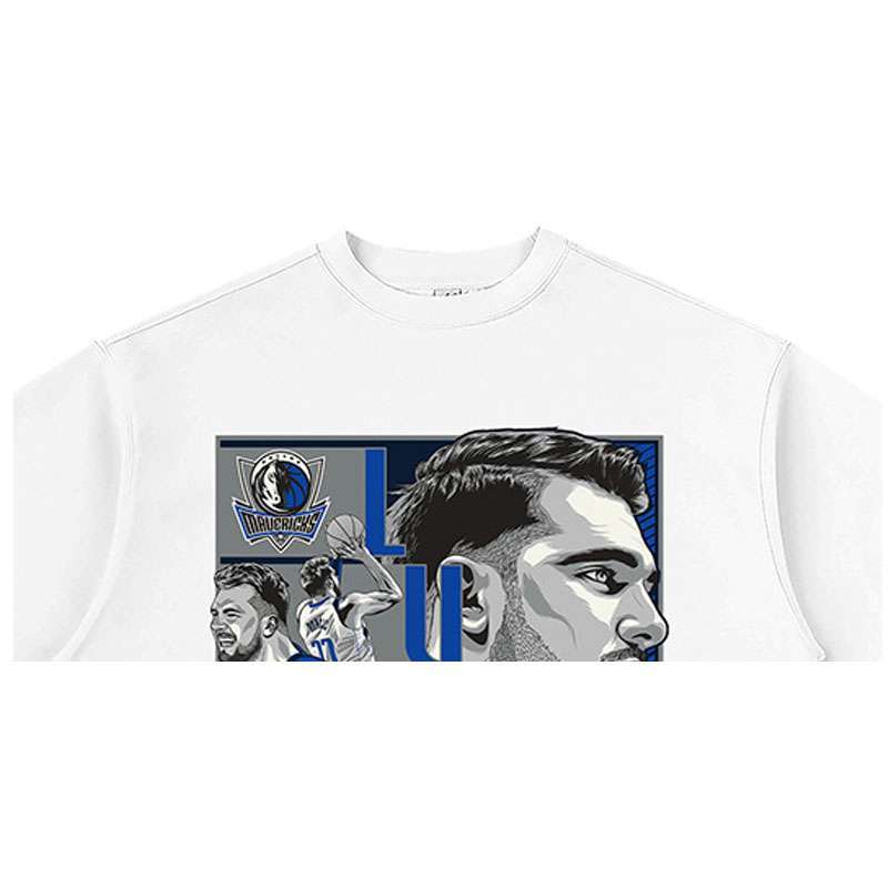 Loose Style Luka Doncic Basketball Print Tops Tees Hip Hop Oversized T shirt Men s Clothing 2