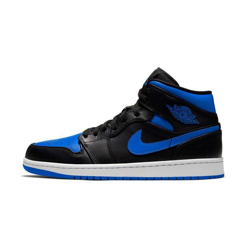 Nike Air Jordan 1 AJ1 Royal Blue Black Blue Mid Basketball Shoes Men's Shoes Women's Shoes Sports Shoes