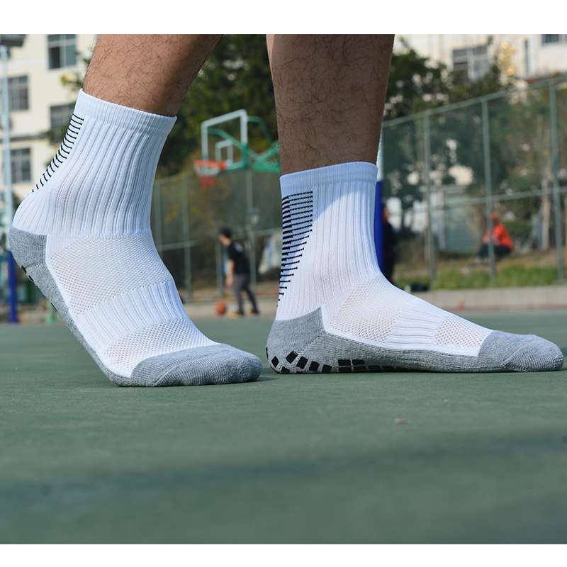 Sports Anti Slip Men Soccer Socks High Quality Soft Breathable Thickened Towel Bottom Football Training Cycling 1
