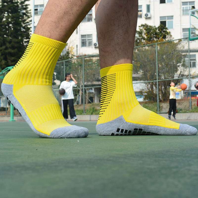 Sports Anti Slip Men Soccer Socks High Quality Soft Breathable Thickened Towel Bottom Football Training Cycling 3