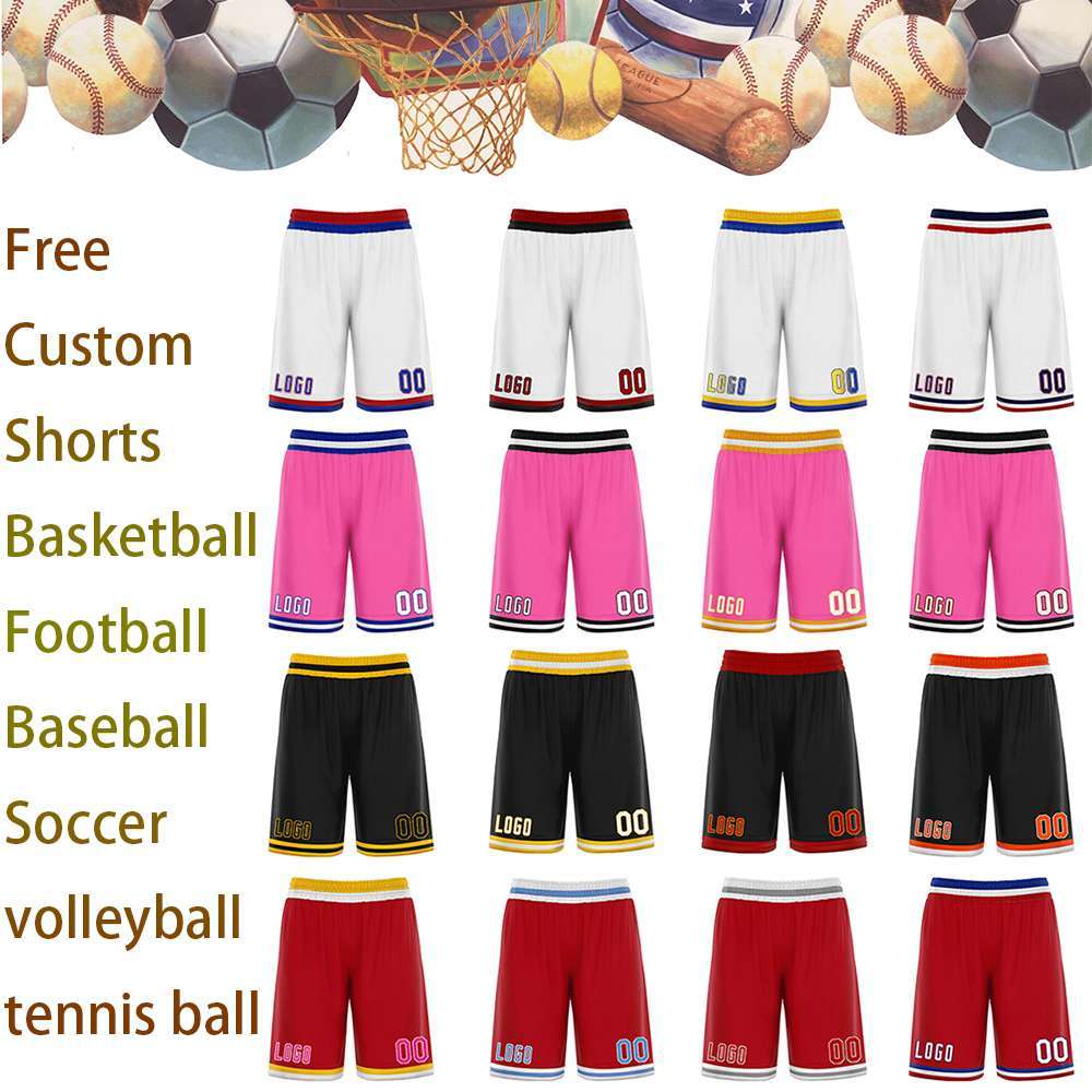 Top Custom Basketball Shorts Clothes Printe Number Name Team Mesh Breathable Double Side Pocket Sportwear Tracksuit