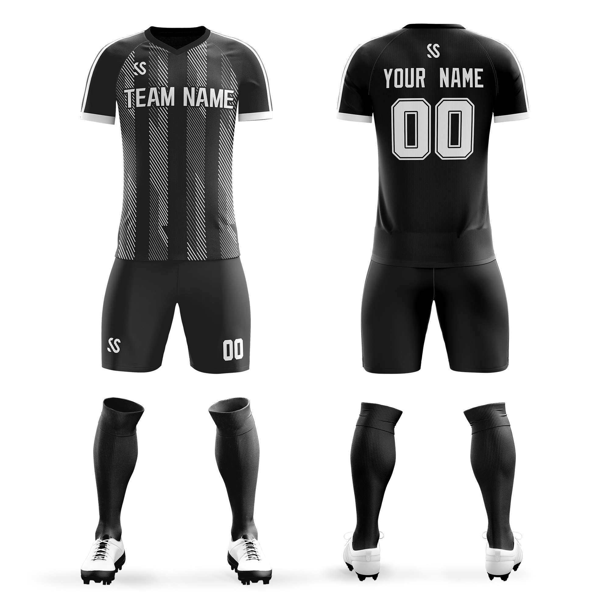 Wholesale Custom Soccer Jerseys Set Soccer Suit Design Printing Your Own Team Name Number Logo Soccer 2