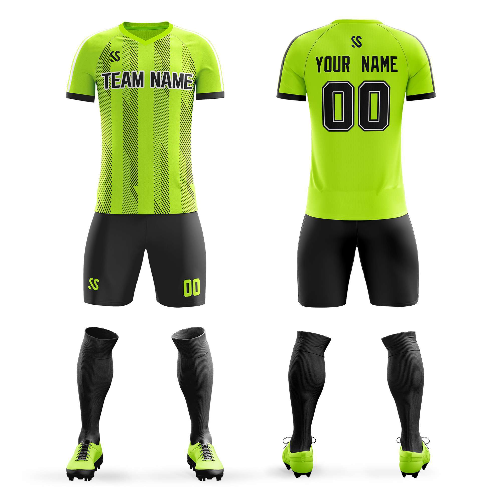 Wholesale Custom Soccer Jerseys Set Soccer Suit Design Printing Your Own Team Name Number Logo Soccer 4