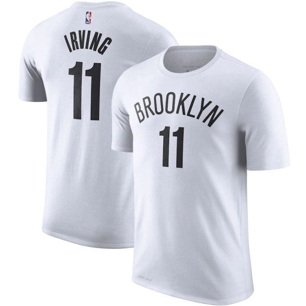 Kyrie Irving N11 Brooklyn Nets NBA Team Basketball White Performance T-Shirt